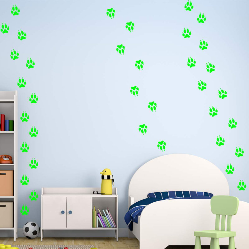 Décalcomanie murale empreintes Cochran, Vert lime