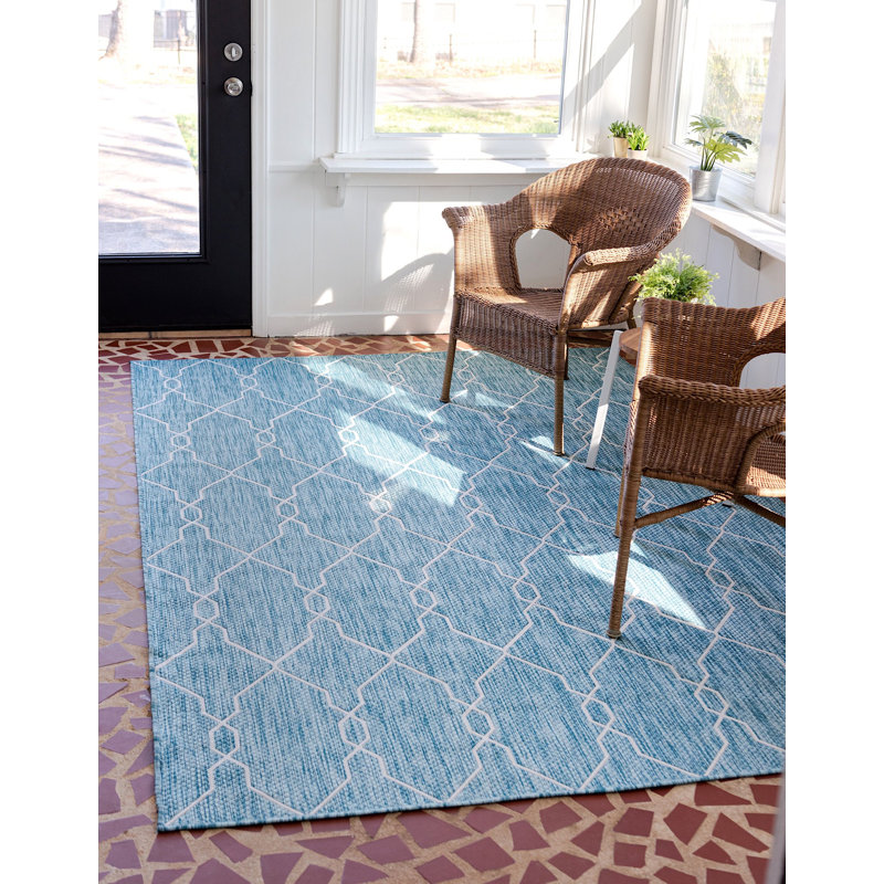 Geometric Indoor / Outdoor Rug, Rectangle 8' x 11'4"