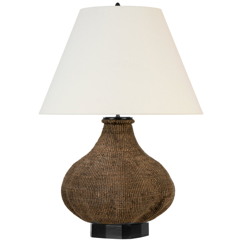 Tahiti 32" Table Lamp in Smoke with Linen Shade