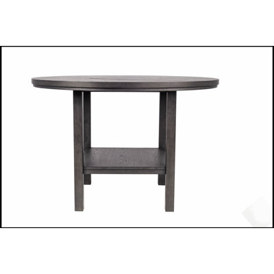 Contemporary Round Counter Height Dining Set with Lazy Susan and Four Comfortable Chairs for Modern Homes