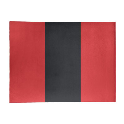 Tapis à rayures rouge/charbon à rayures
