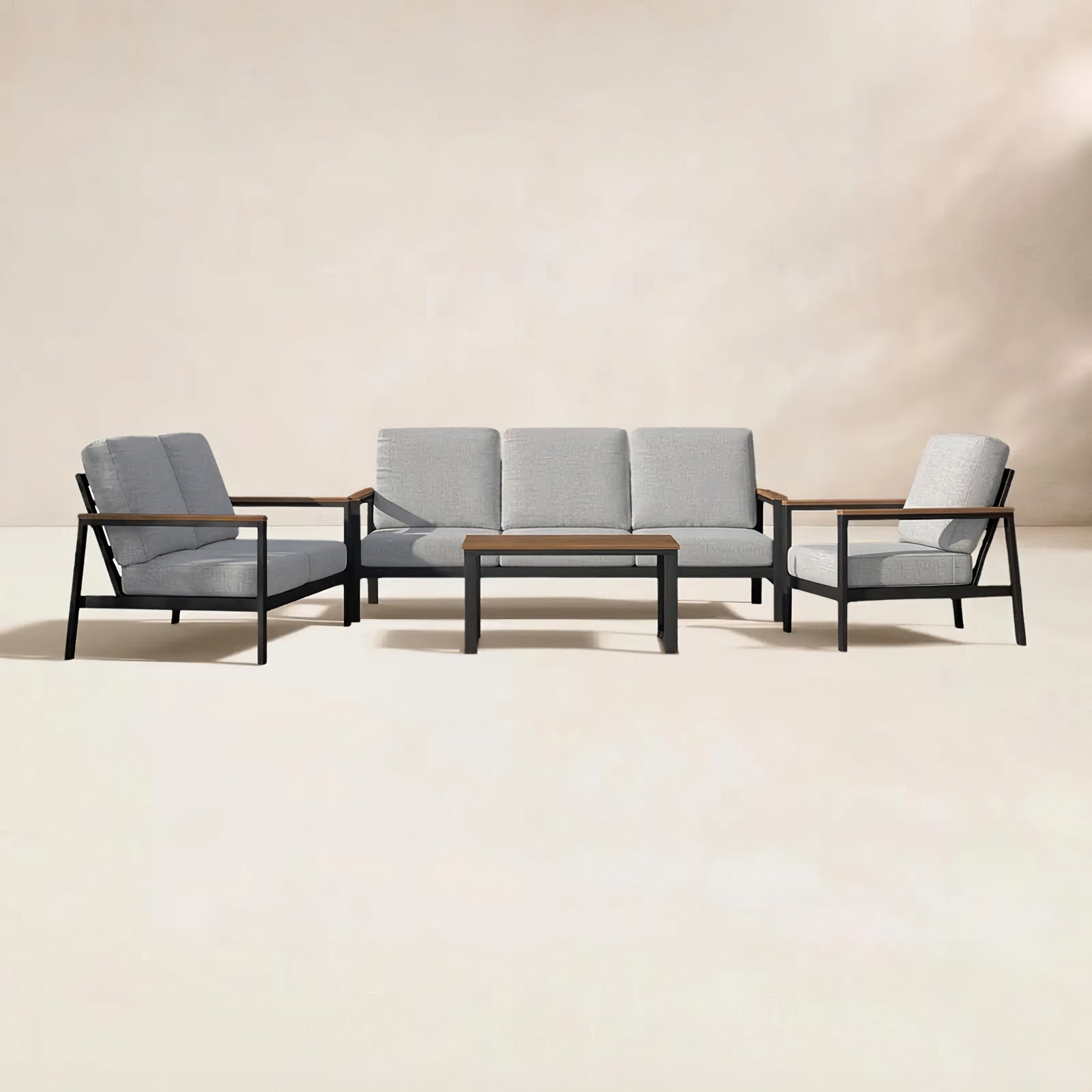 Townsend 6-Person Patio Seating Group, Canvas Granite Sunbrella® Canvas