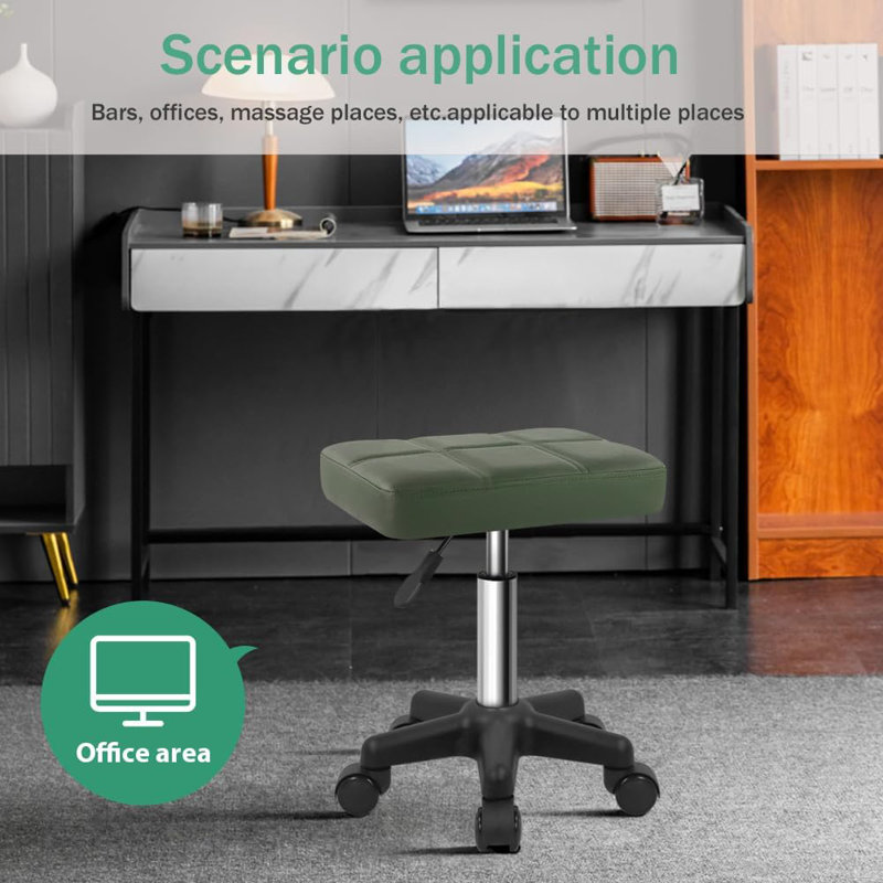 Orrie Adjustable Height Ergonomic Industrial Stool, Green