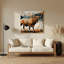 Faune, art mural gris-1921853771