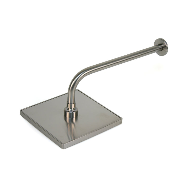 Icon Collection 2.0GPM Adjustable Rain Shower Head with 14" Extended Arm - Brushed Nickel, Brushed Nickel