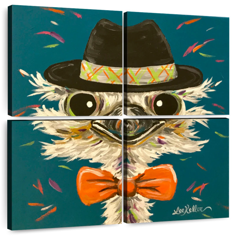 Brampt Ostrich Miles, 26" H x 26" W