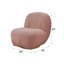 Chaise d'appoint pivotante en tissu rose - siège d'une largeur de 28 po, profondeur de 21 po, capacité de poids élégante de 220 lb pour le bureau, ensemble fonctionnel et élégant de 30 po