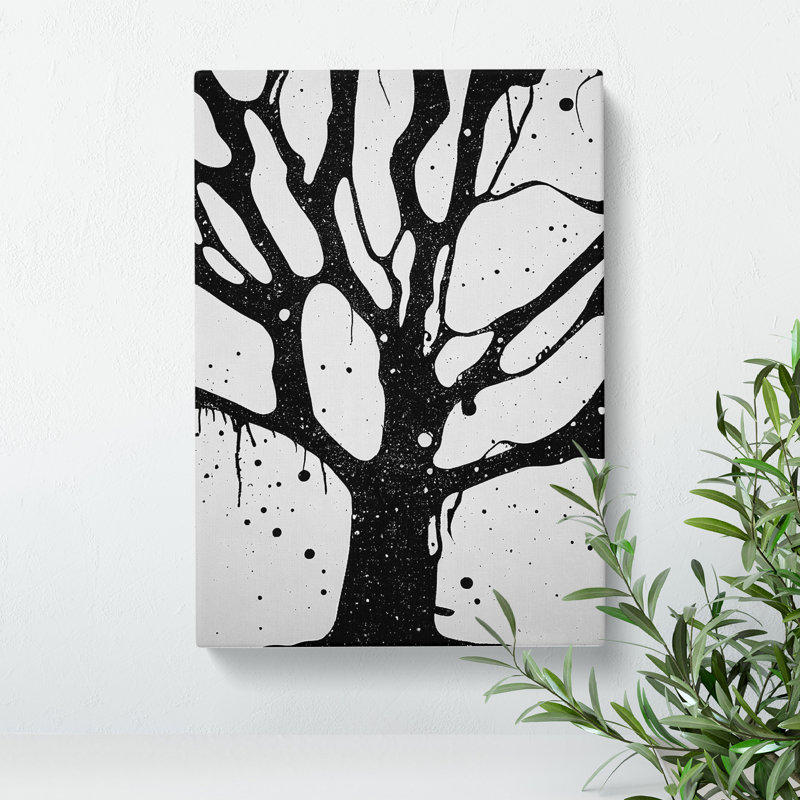 Monochrome Tree Branches No.2 - Wrapped Canvas, 50cm H x 35cm W x 3cm D