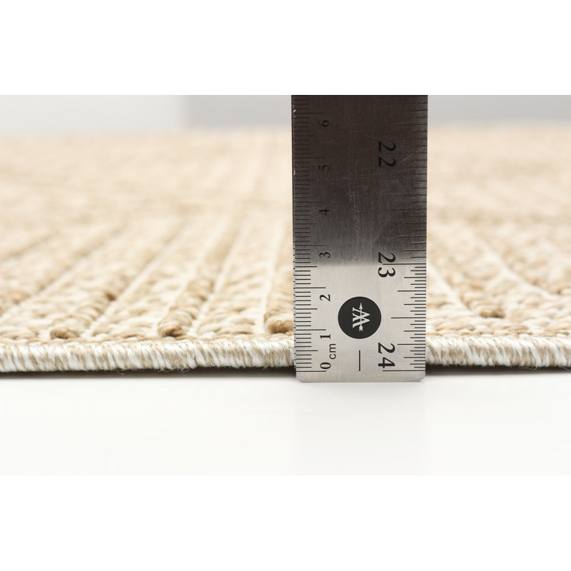 Tapis de couloir en polypropylène tissé à plat à la machine 2 pi 6 po x 8 pi Aref, Ovale 8 pi x 10 pi