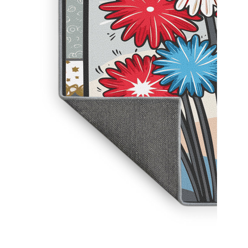 Tapis vacances des fêtes The Holiday Aisle®, Rectangulaire 8 pi x 12 pi