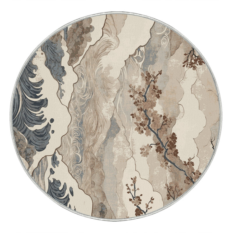 Blossom Tides Rug, Round 6'