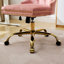 Chaise de bureau rembourrée, chaise capitonnée avec base en métal-2128079025