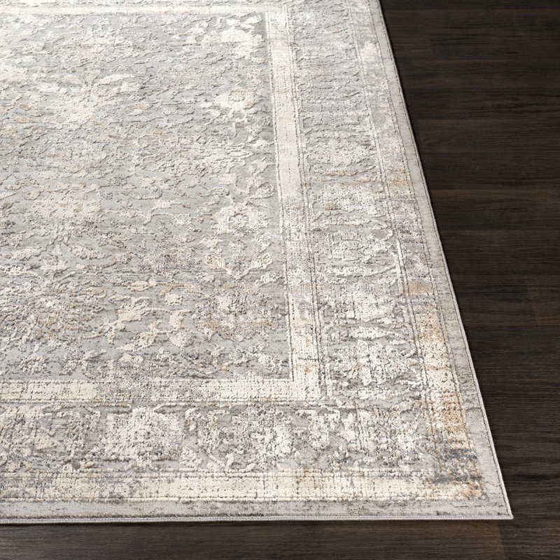 Tapis ivoire / gris Kobe, Tapis de couloir 2 pi 7 po x 7 pi 3 po