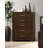 Bernida 5-drawer Bedroom Chest Cappuccino-93620368