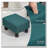 Ottoman Foot Rest Small Foot Stool with Linen Fabric Upholstery and Plastic Legs Cube Ottoman for Living Room-1832198165