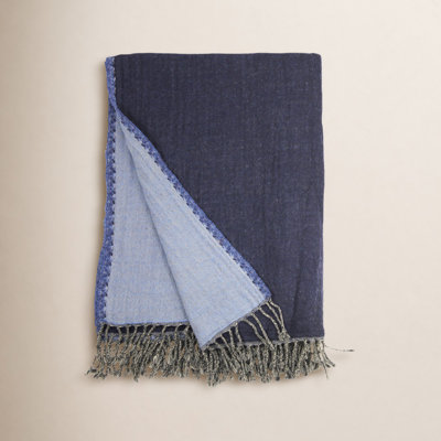 Cosette Reversible Wool Throw Blanket