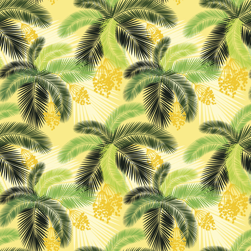 Adaugo Palm Leaves And Fruit - Wrapped Canvas Print, 30cm H x 30cm W x 3.8cm D