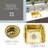 Brightwork 16.63'' L Single Bowl Brass Kitchen Sink
