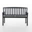 Banc d'extérieur en bois gris foncé, largeur d'assise 113 cm, confortable pour terrasse