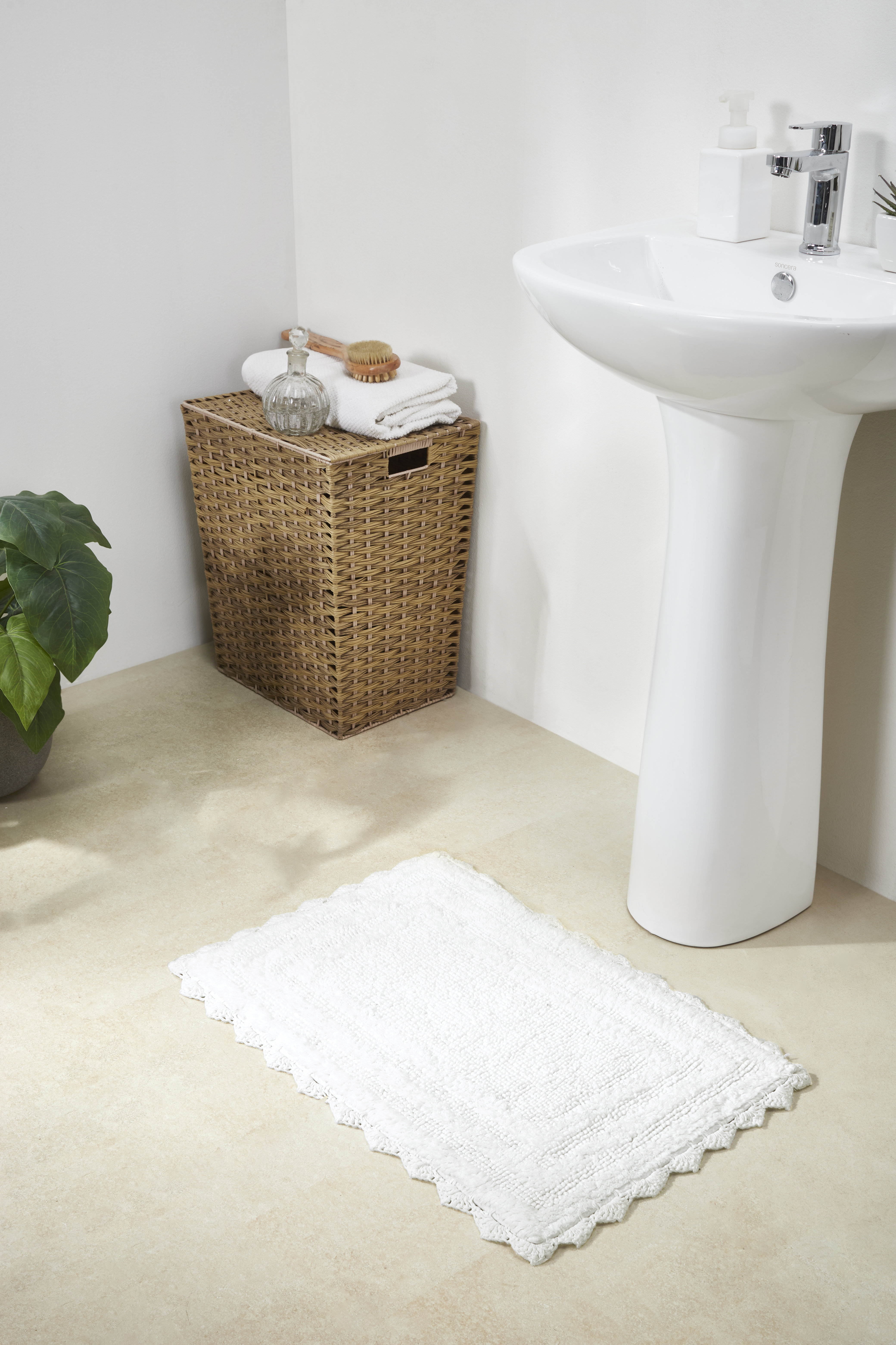 Saveion Bath Rug Set with Non-Slip Backing