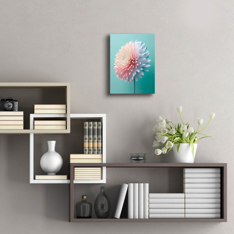 Art mural en verre Lark Manor ™ «Pink Bliss» par Incado, H 16 po x l 12 po x P 0,13 po