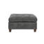Salon gris antique, pieds en bois respirants, accoudoirs gris de conception contemporaine, pieds
