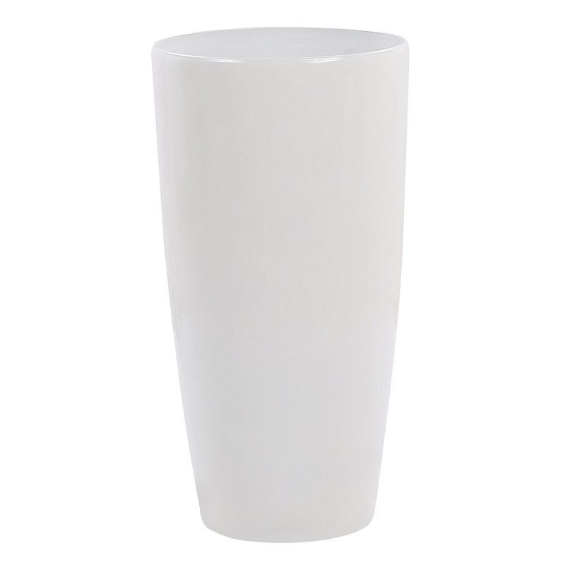 Aadhvik Pot Planter, White, 75cm H x 40cm W x 40cm D 