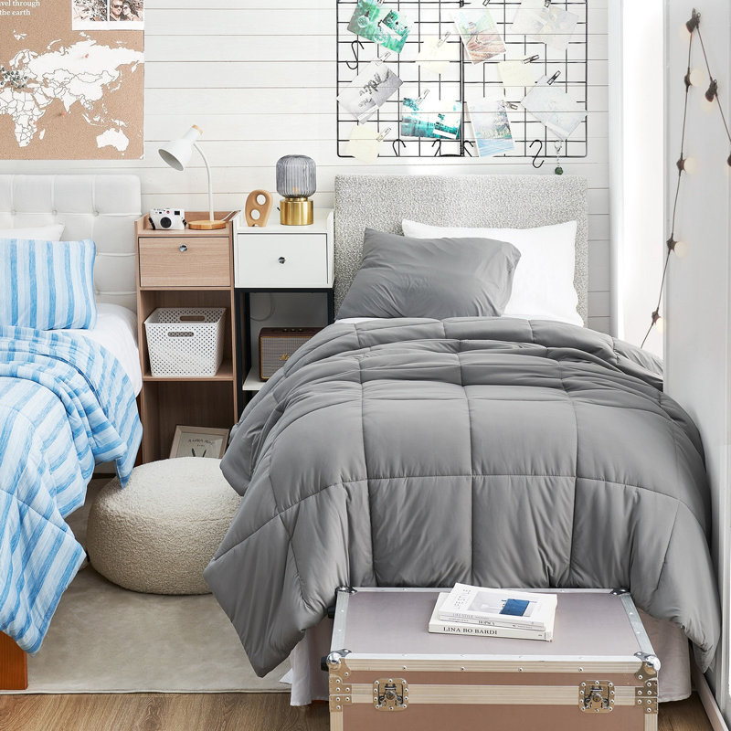 Nourishing Retreat - Coma Inducer Oversized Comforter Set, Gray, Twin Extra Long Comforter + 1 Pillow Sham