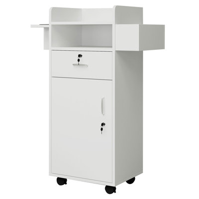 Makeup Vanity Salon Stations For Hair Stylist Trolley Cart Barber Station, 37.4