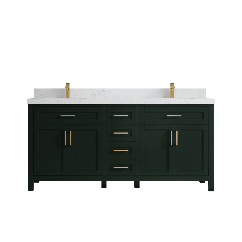 Ensemble de meuble-lavabo double 72 po Cambridge, Empira, Noir