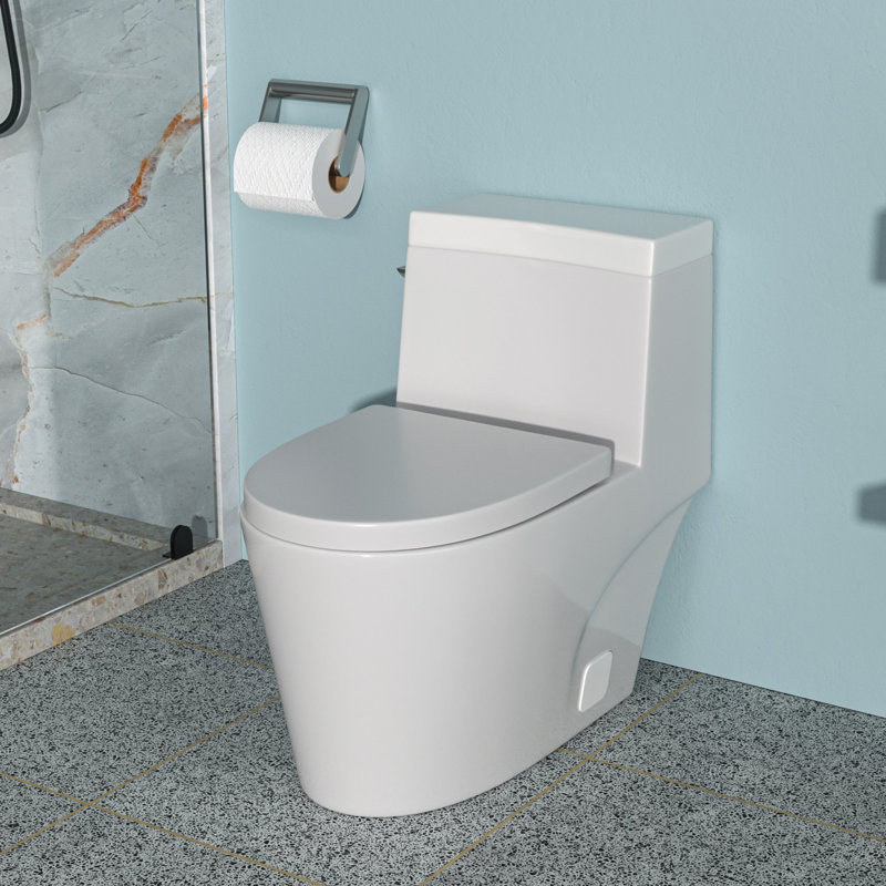Toilette monobloc en céramique à une chasse avec siège cloisonné
