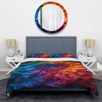 Ensemble de housse de couette Colorful Space Fractal Spiral II - Abstract Fractal