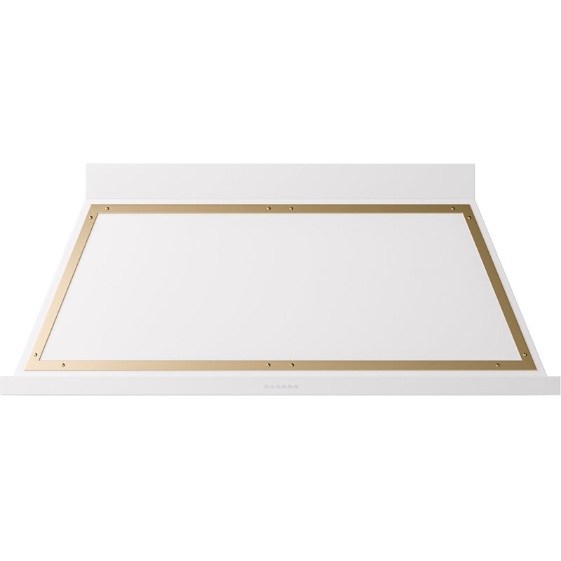 ILVE Nostalgie II Noblesse 60 in Range Hood, White/Brass