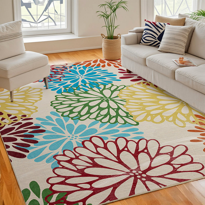 Rectangle Hayne Area Rug Living Room Rug Large Rug Outdoor Rug Living Room Carpet, Rectangle 4' x 6'