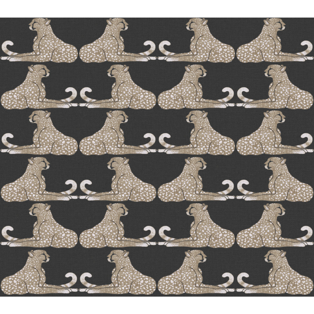 Wildlife Reclining Cheetahs 20'L x 27"W Smooth Peel and Stick Wallpaper Roll York Wallcoverings 