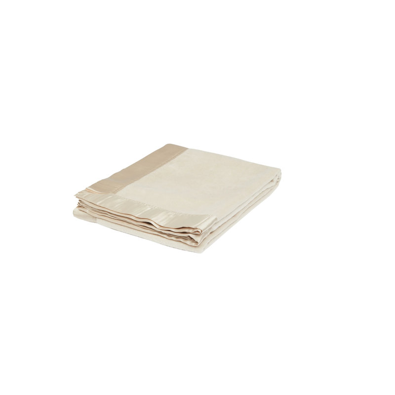 King Size Biscuit Silk Border Throw Blanket