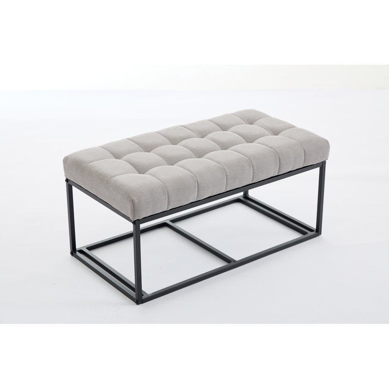 Storage Ottoman Bench, Gray