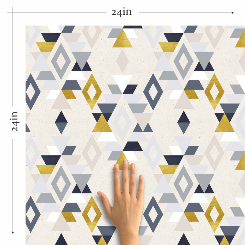 Peel & Stick Geometric Tile, 126" L x 24" W