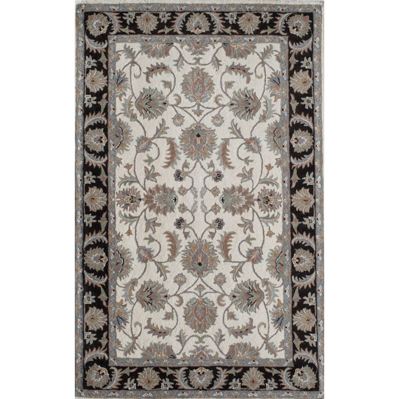 Tapis oriental gris anthracite Annito Reverie, Rectangle de 5 pi x 8 pi