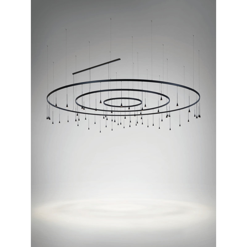 Luminaire suspendu cylindrique unique à 1 lumière Syra, Graphite brun, Brun