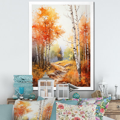 Reproduction d'art sur toile Bartlow Birch Woods Autumn Sonata IV