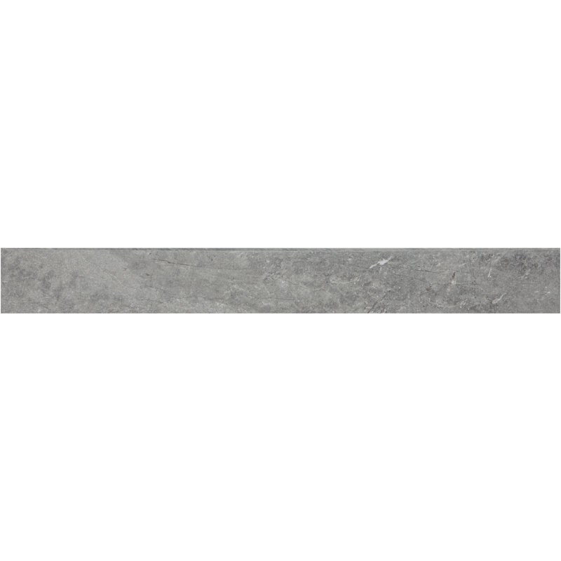 Daltile Perpetuo 3" X 24" Polished Porcelain Bullnose Trim (10 PCS Per Carton), Eternal Gray