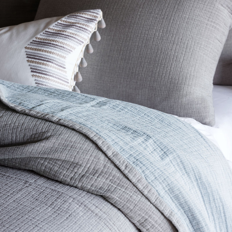 Cisero Matelasse Coverlet In Blue