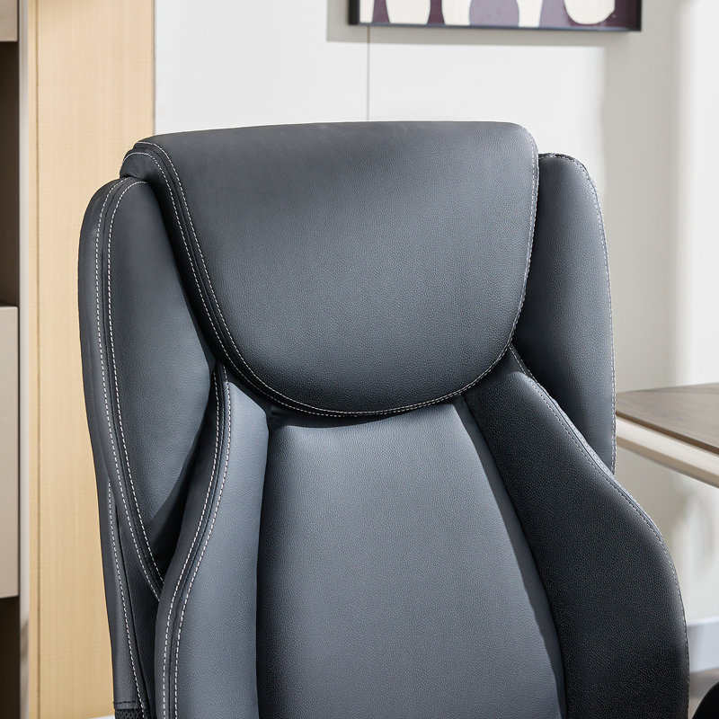 Ergonomic Executive Chair with Footrest, Gray