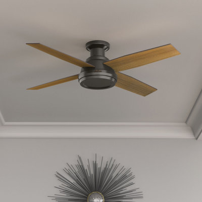 52" Dempsey 4-Blade Flush Mount Ceiling Fan with Remote Control