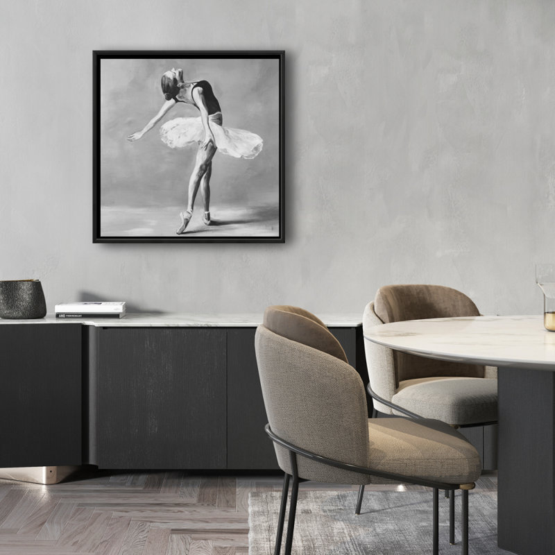Toile encadrée Classic Ballet Dancer | Décoration d'intérieur monochrome