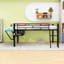 Lit mezzanine en métal avec bureau, éclairage DEL et tablettes-1646027574