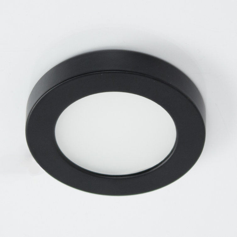 HR90 LED Edge Recessed Button Light Trim, 2700K Colour Temperature, Black