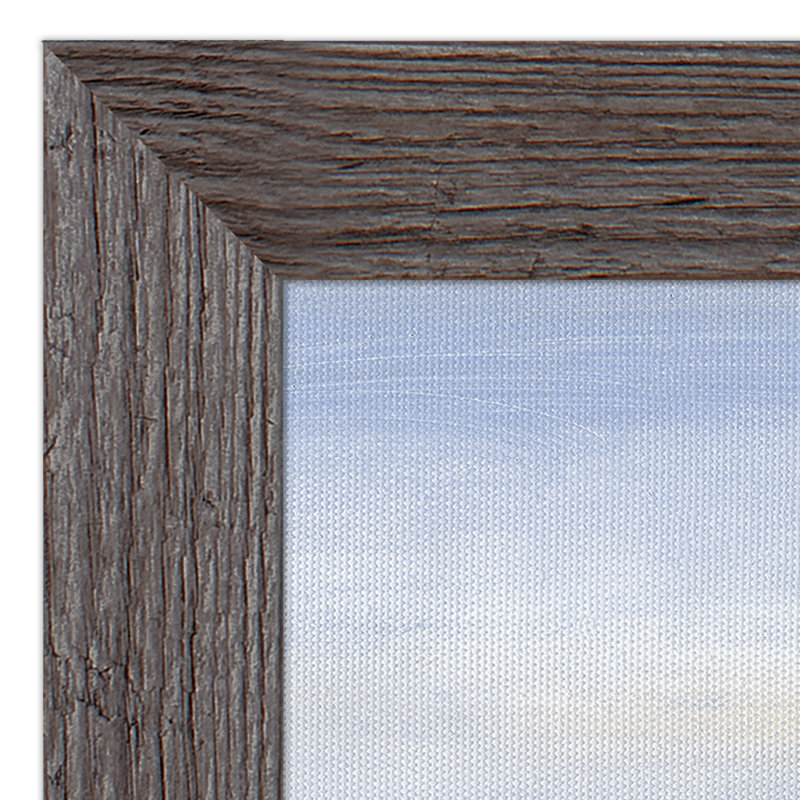 Doux paysage abstrait - peinture sur toile, Cadre photo gris en acrylique, H 36 po x l 24 po x P 0,75 po