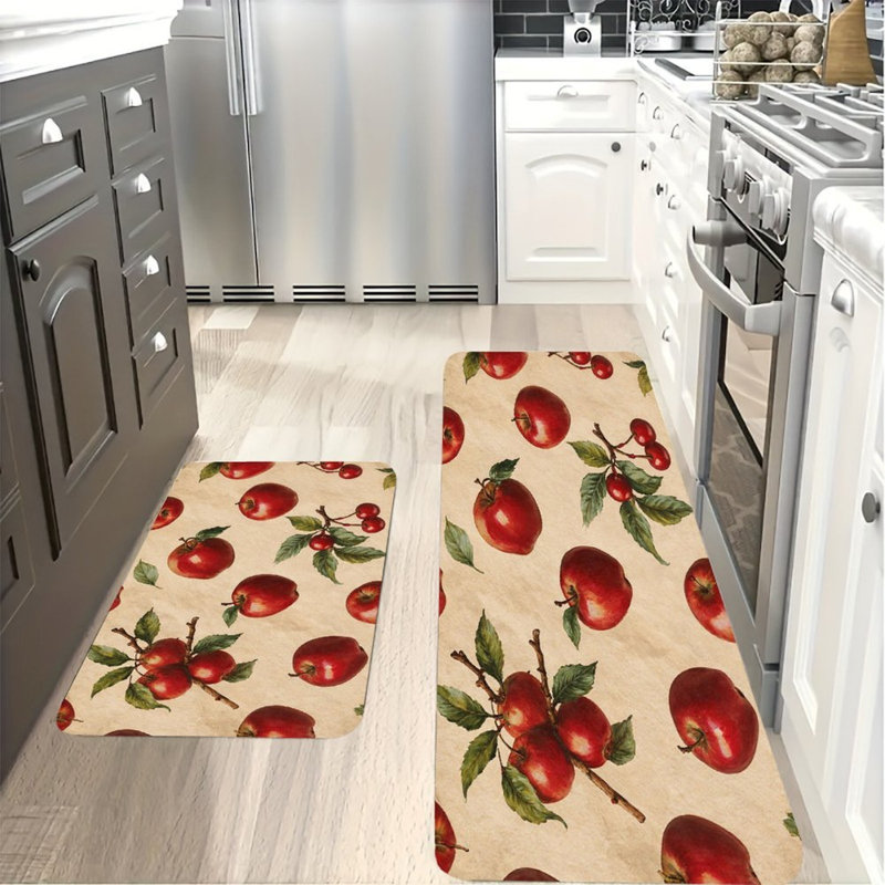 Red Apples, Kitchen Mats Set of 2